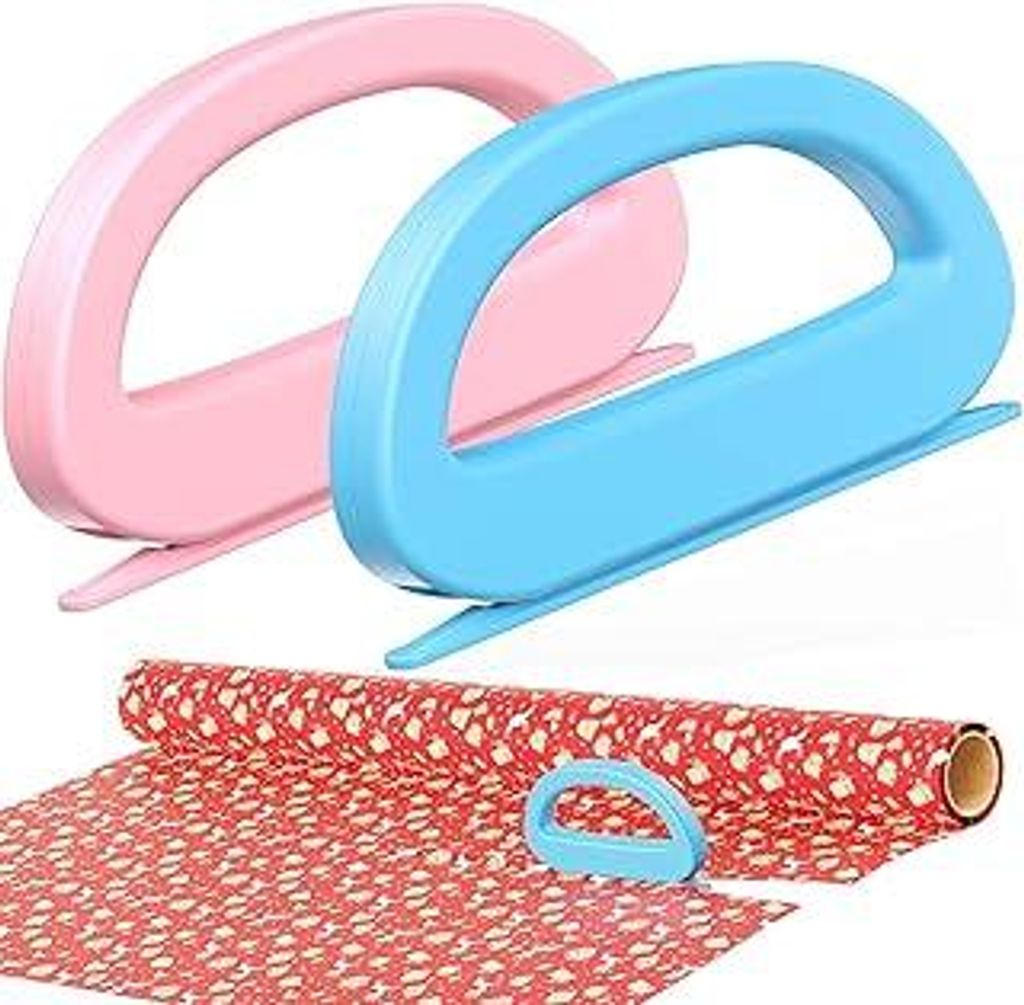 Geschenkpapier Schneider für Rollen 2er Pack (4 Klingen), Geschenkpapierschneider, Geschenkpapier cutter, Gift wrap cutter, Wrapping Paper Cutter ...