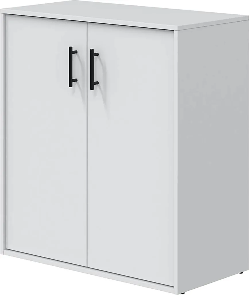 Meuble de rangement polyvalent 80 cm blanc Senorbi pour bureau et salle