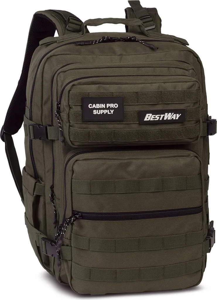 BestWay Cabin Pro Supply 48cm - Zaino Bagaglio a Mano Verde Oliva
