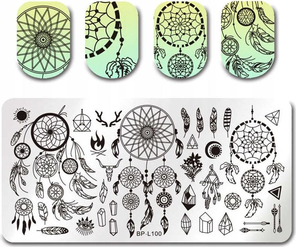 Born Pretty Nail Art Stempelplatte - L100