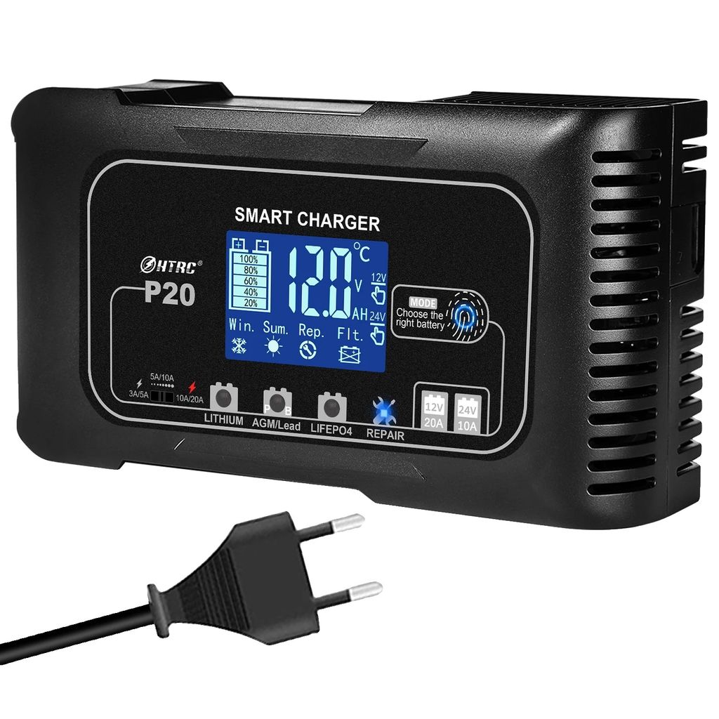 nabíjačka autobatérií 12V/24V, vysoká kapacita 20A, plne Obrázok produktu 