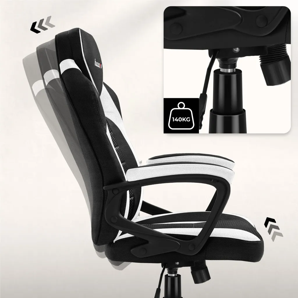 Huzaro Force 2.5 White Mesh Gaming Chair - 10