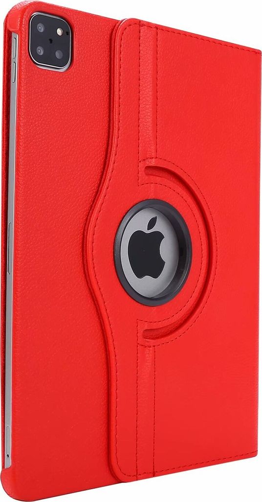360° Schutz Hülle für Apple iPad Pro 12.9" 5. /6. Generation 2022 2021 Case Etui Tasche Cover Drehbar - ROT