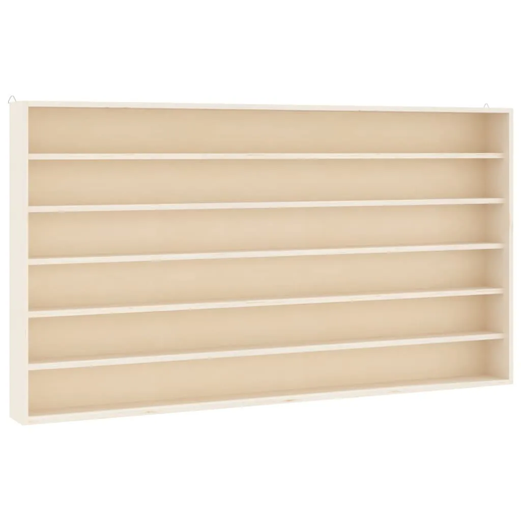 Elegante Vetrina da Parete in Legno 80x55x8,5 cm - Bacheca 6 Ripiani