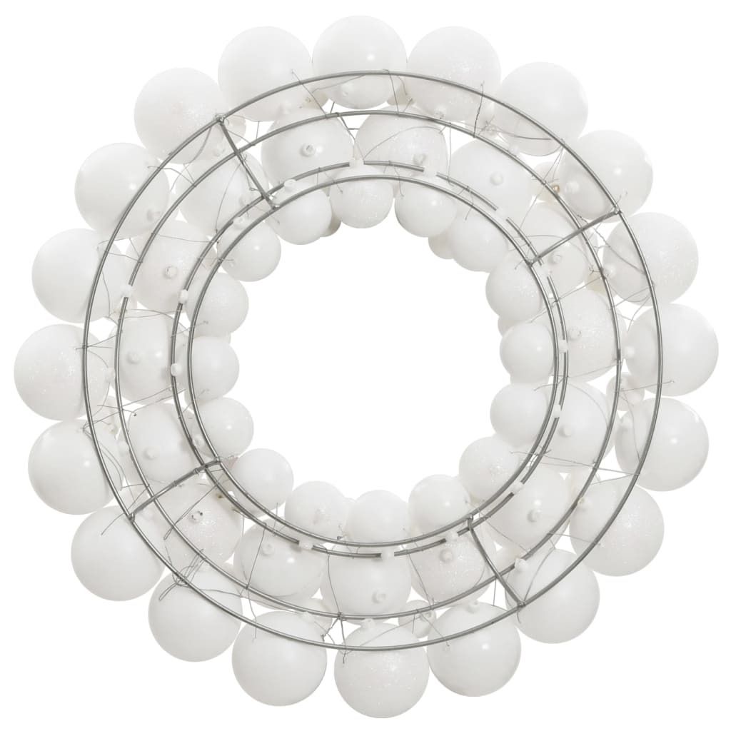vidaXL Weihnachtskranz Weiß 45 cm Polystyrol Produktbild 