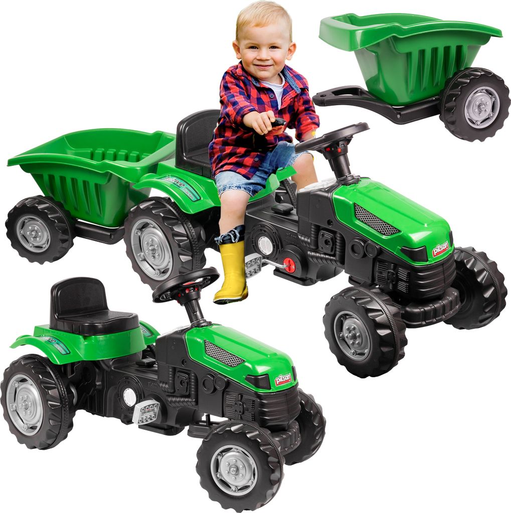 MalPlay Veľký traktor s prívesom XXL pedálové vozidlo Obrázok produktu 