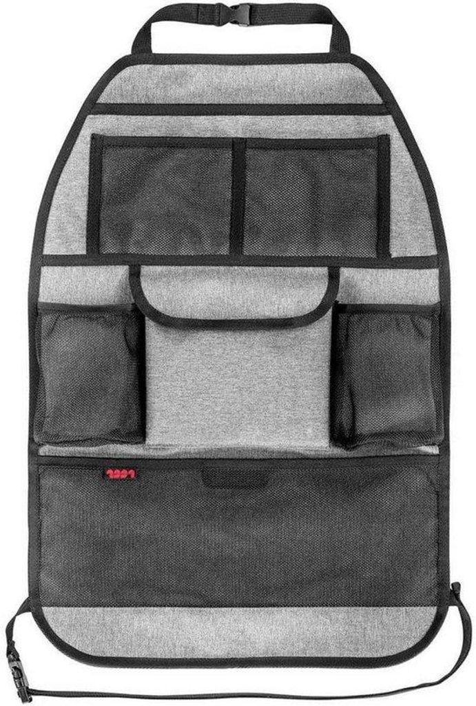 Autostoelen-Organizer grau mit vielen Fächern