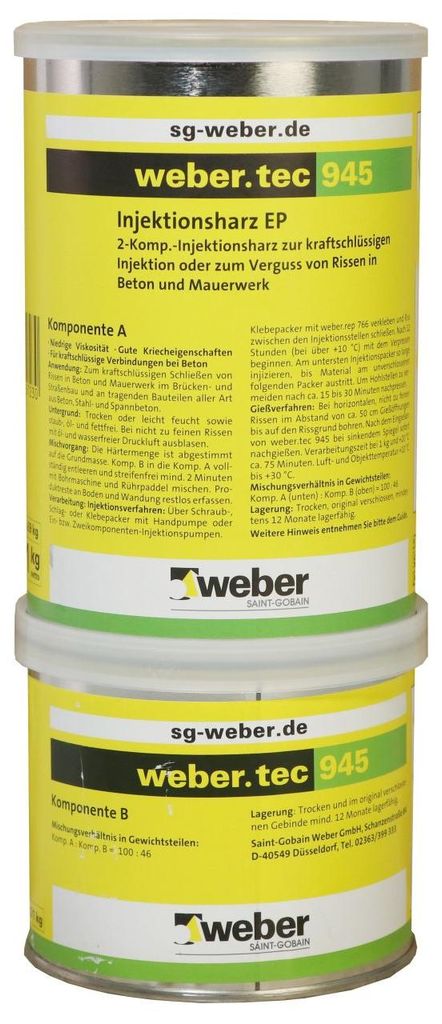 weber.tec 945, Injektionsharz EP, transparent, gelblich, 1 Produktbild 