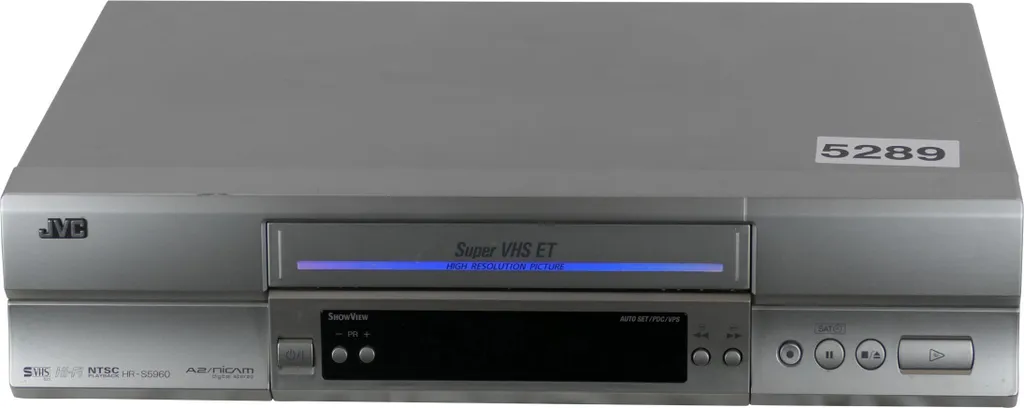 Lecteur Vidéo JVC HR-S5960E Hi-Fi Stéréo avec Traitement d'Image S-VHS