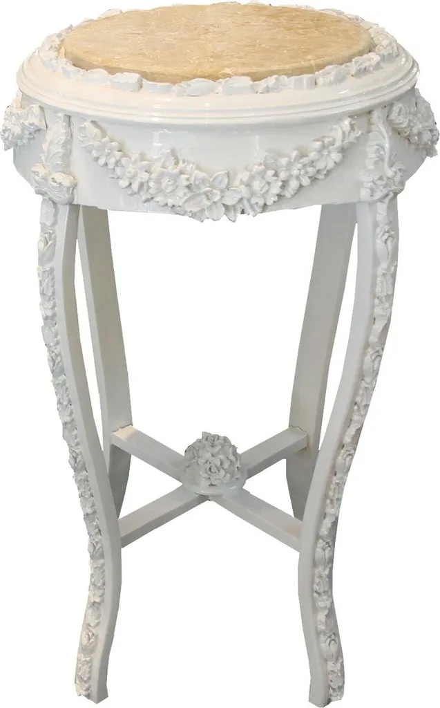 Sublimez vos coins vides avec la table baroque blanche Flowers Mod2