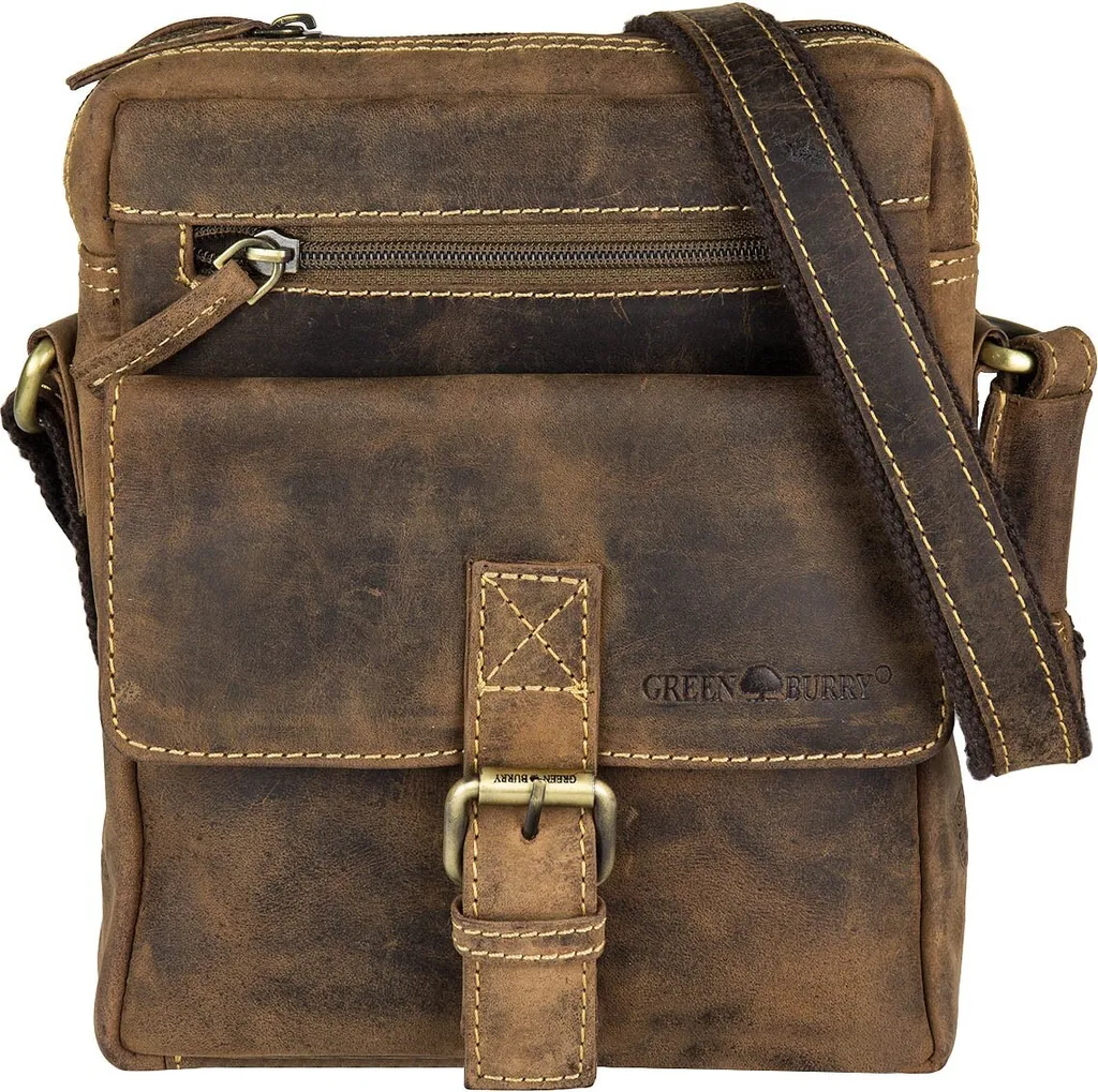 Borsa Tracolla Robusta Greenburry 1663-25 - Pelle Vintage Antica