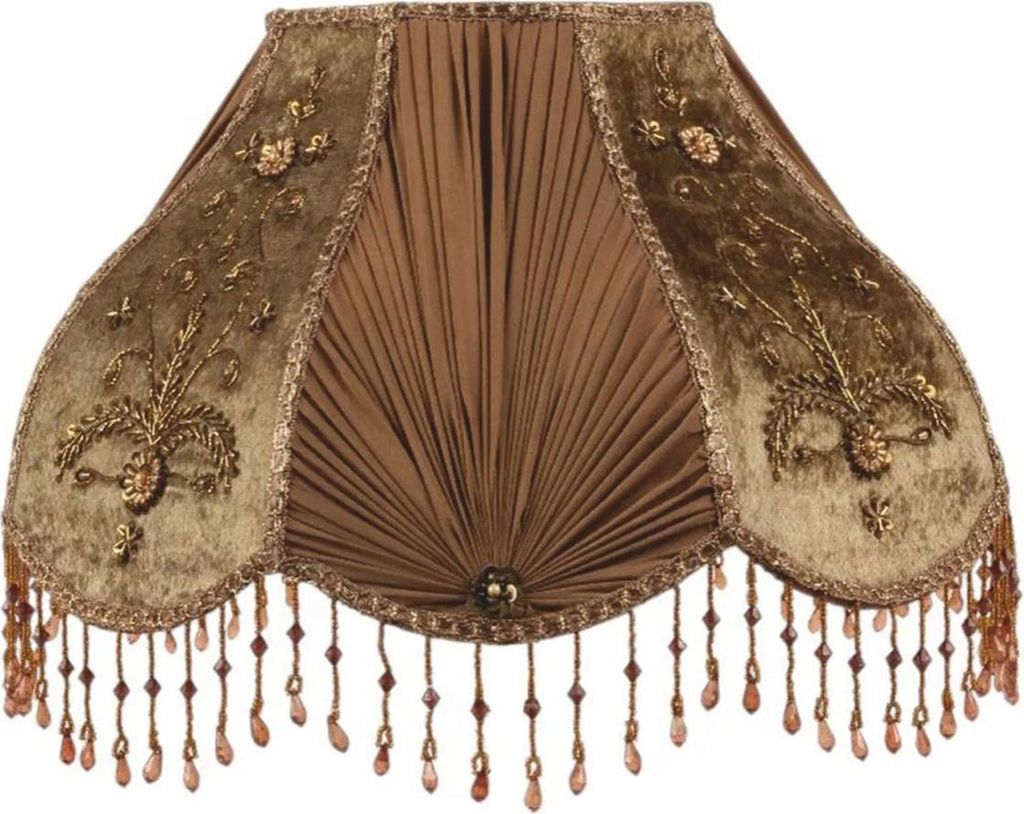 Casa Padrino Barock Lampenschirm Braun 22 cm - Barock Deko Accessoires