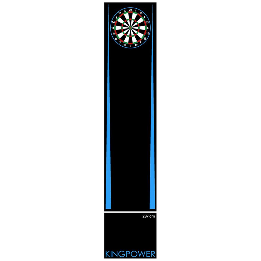 Kingpower Dartteppich mit Abwurflinie, Dart Zubehör mit Motiv, Dartmatte mit Oche, pflegeleichter Teppich rutschfest , Auswahl:Design 21 - 290 x 6...