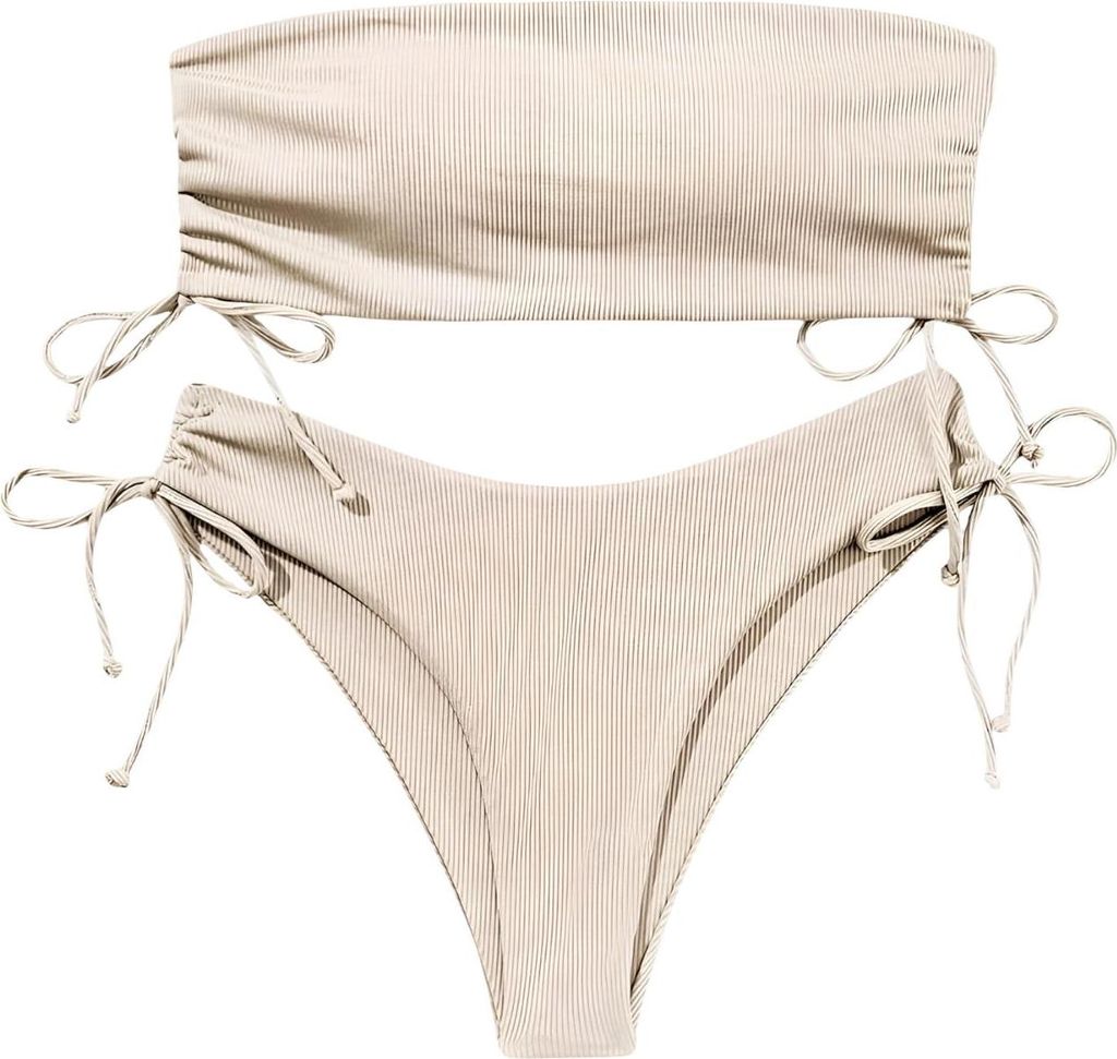 Dvojdielne plavky Push Up Highwaist Beige M Obrázok produktu 