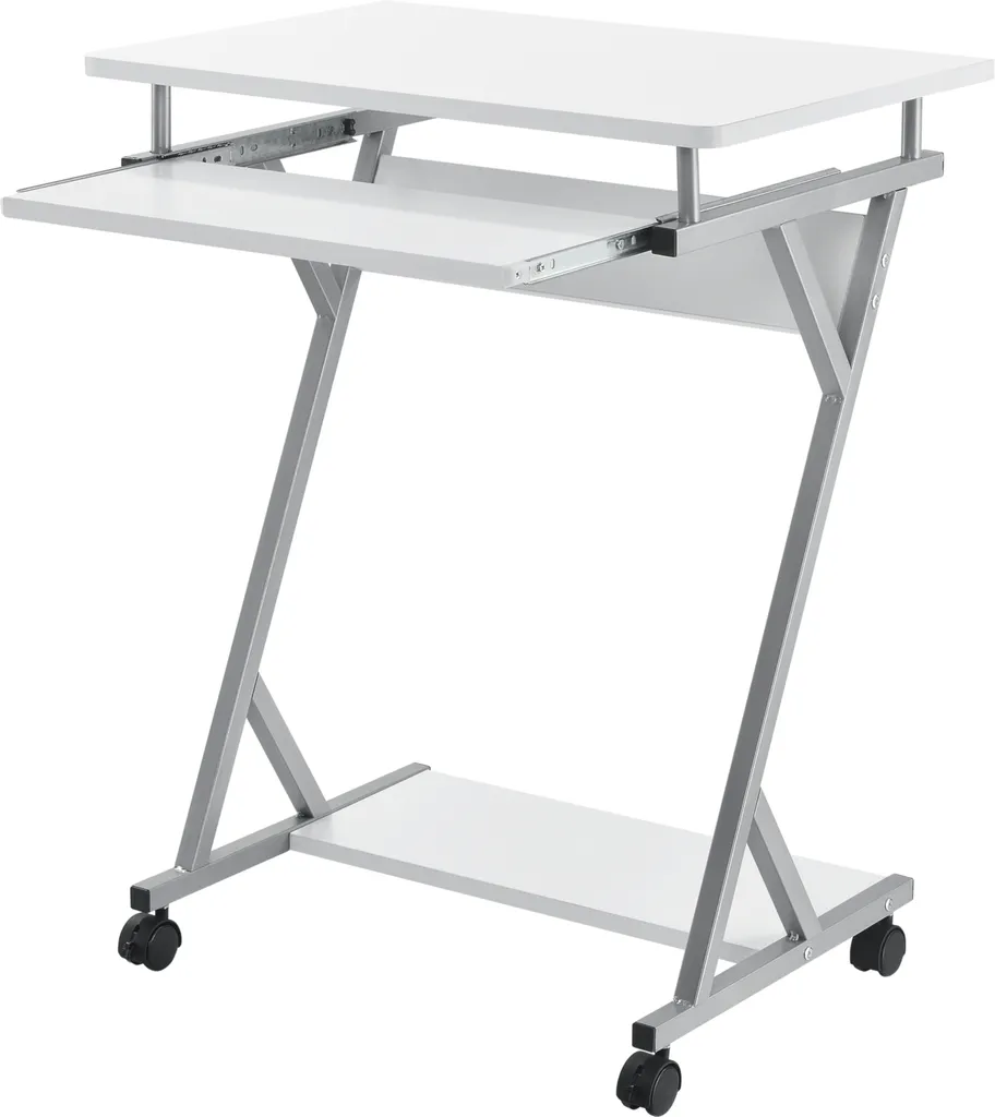 Scrivania PC Bianca Minimal 60x40x75cm - Tavolo Mobile Moderno