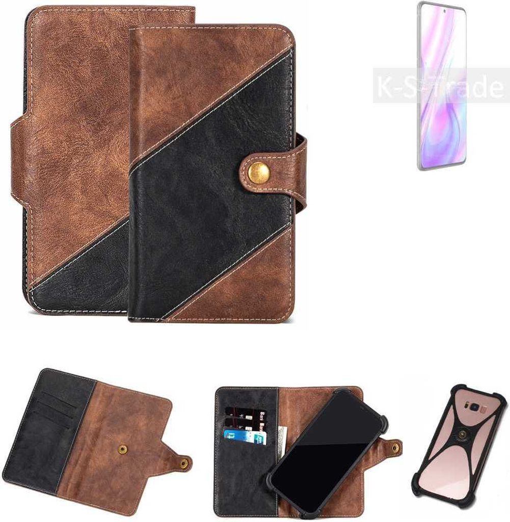 K-S-Trade Handyhülle Schutzhülle Bookstyle Case kompatibel mit ZTE S30 Pro Klapphülle Cover Hülle Schutztasche 1x