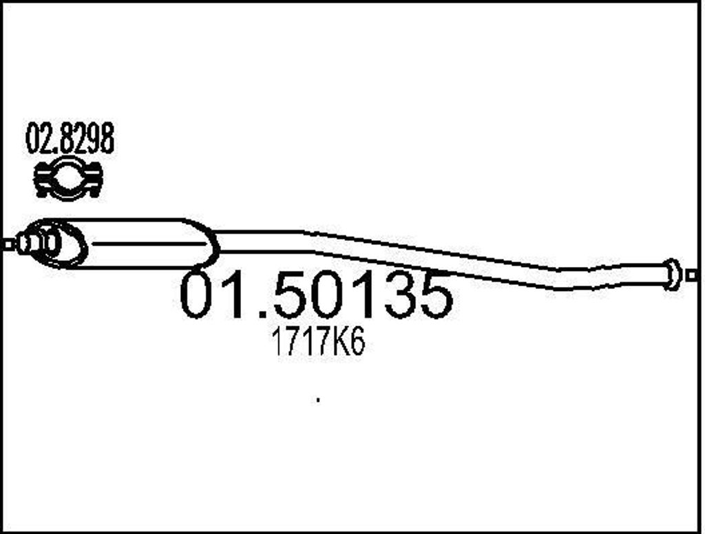 MTS 01.50135 Mittelschalldämpfer Schalldämpfer für CITROËN XSARA (N1) XSARA Coupe (N0) XSARA Break (N2) Xsara Kasten / Schrägheck (N3)