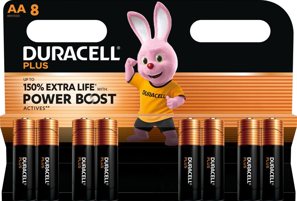 Duracell Plus Alkaline Mignon AA LR06 1.5 V (8er Blister)