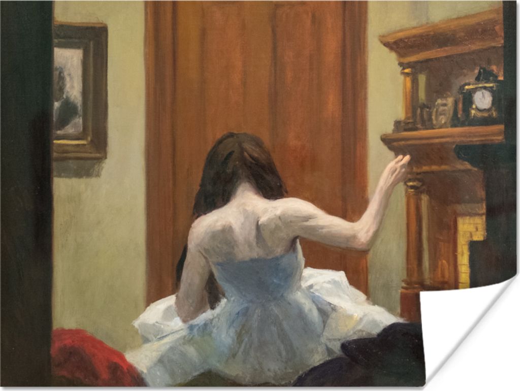 MuchoWow Poster New Yorker Innenraum - Edward Hopper 160x120 cm - Foto Plakat