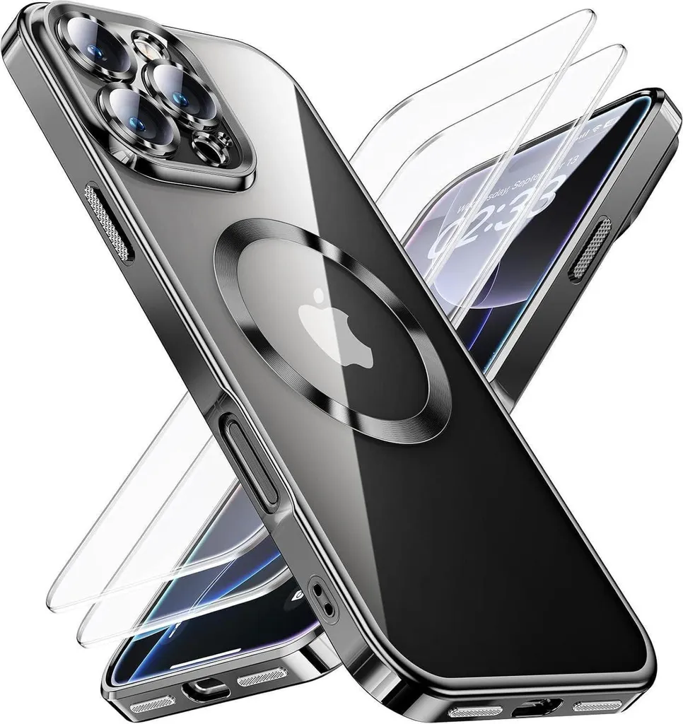 Cover MagSafe Nera iPhone 16 Pro Max + Pellicole | Stile e Sicurezza