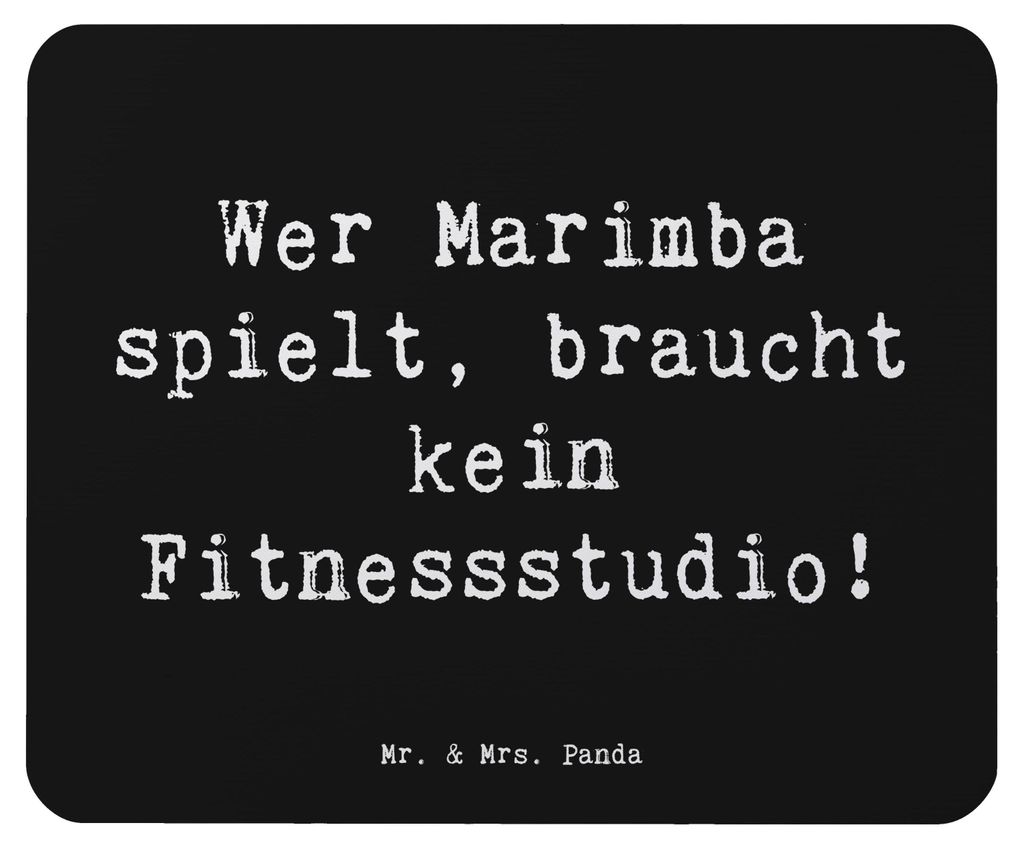 Mr. & Mrs. Panda Mouse Pad Spruch Marimba Fitness - Schwarz - Geschenk, mousematte, notebook mauspad, Musik, pc, Musikinstrument, Schlaginstrument,...