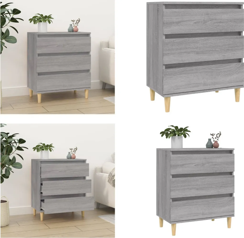 vidaXL Credenza Grigio Sonoma 60x35x70 cm Materiale a base di legno - Credenza - Credenze - Armadio - Armadio portaoggetti