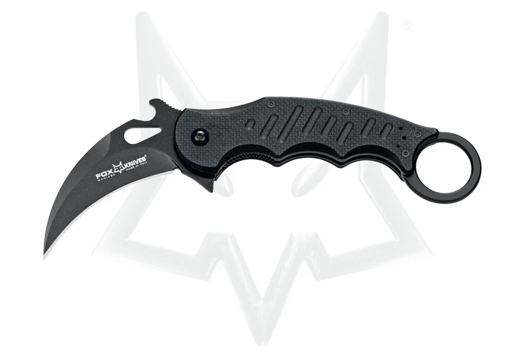 Couteau pliant FOX Karambit FX-599 avec lame N690 et manche G10 noir