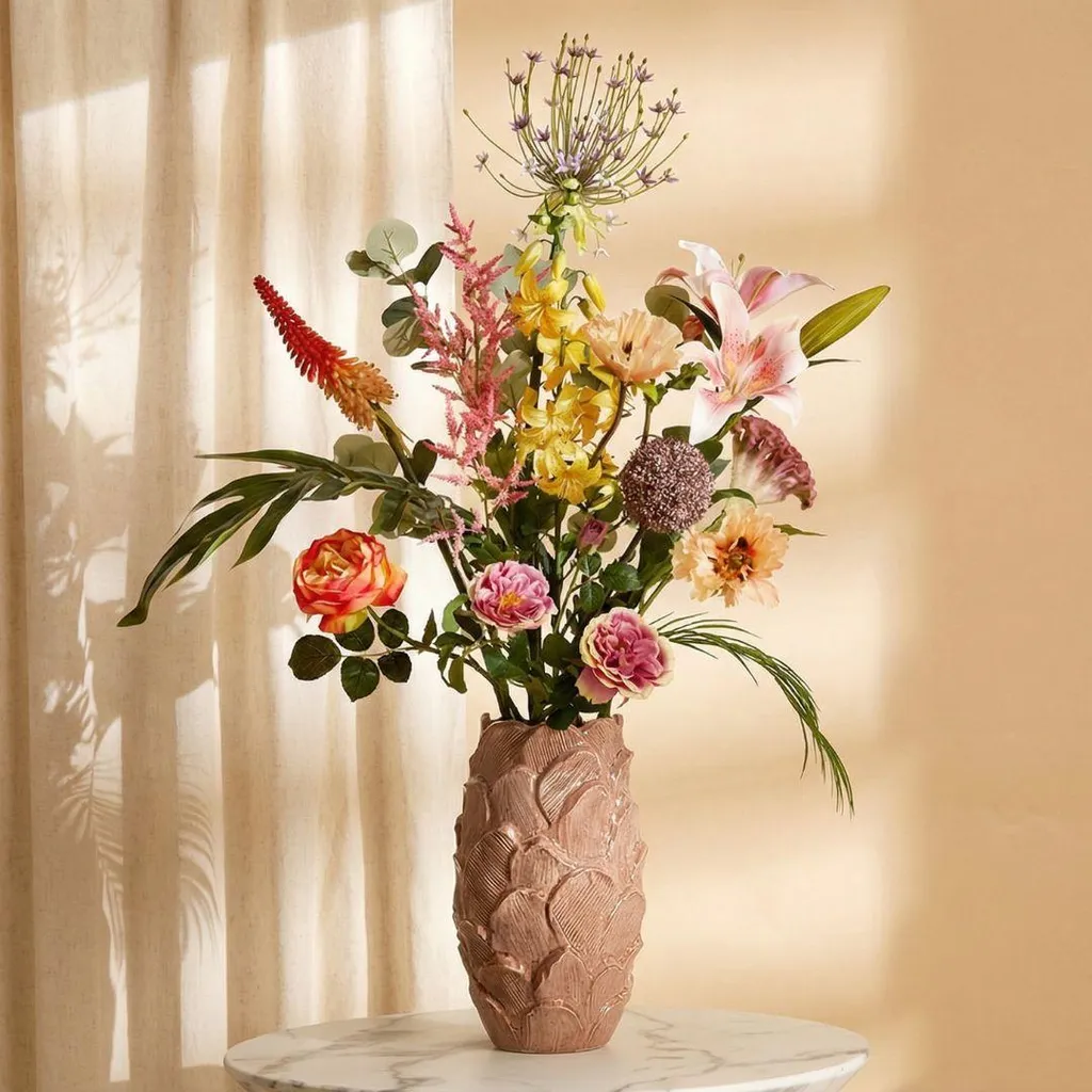 Bouquet de fleurs exotiques artificielles 105 cm 13 tiges Real Touch - 6
