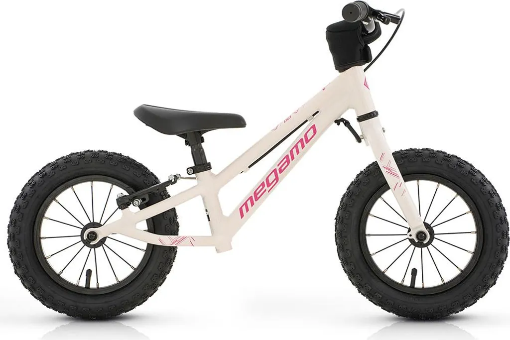 Megamo Go 2025 vélo 14'' blanc avec stabilisateurs et cadre ergonomique