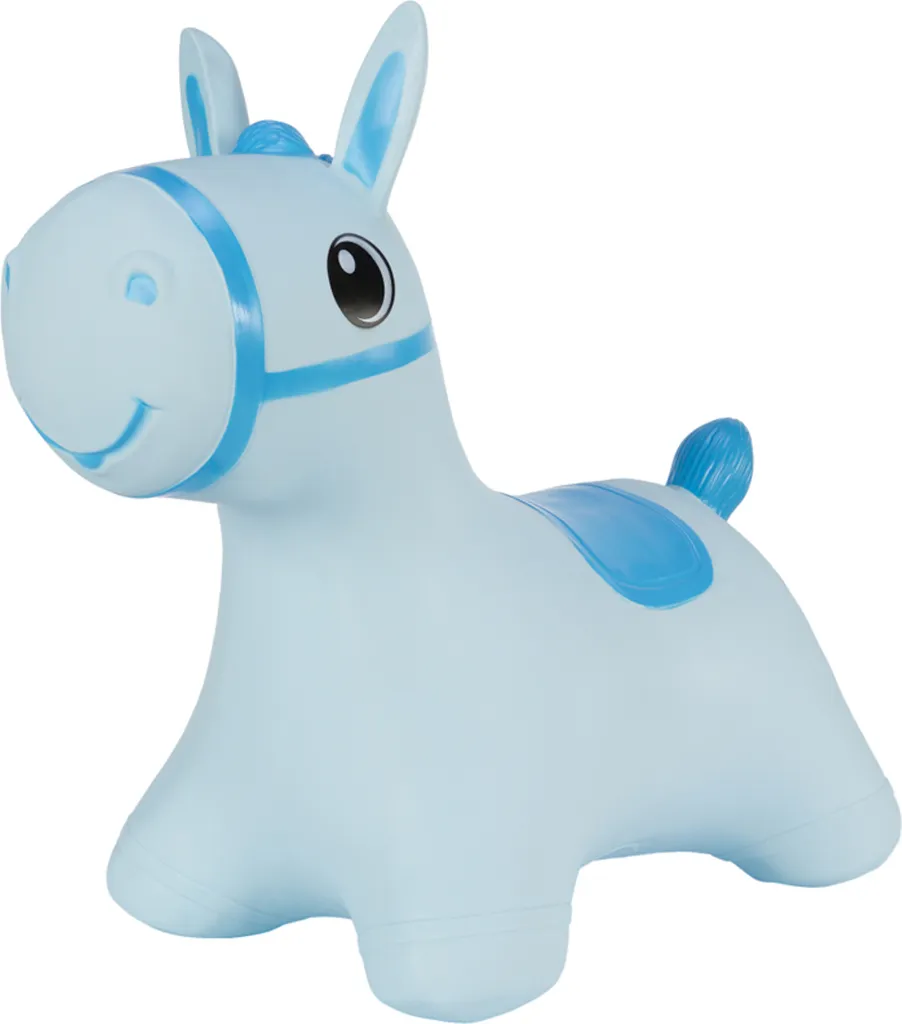 Jouet d'éveil cheval bleu gonflable Hoppimals pour l'équilibre de bébé