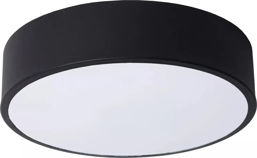 Luminaire Plafonnier LED Rond Noir 20cm 12W UNAR pour Entrée et Couloir