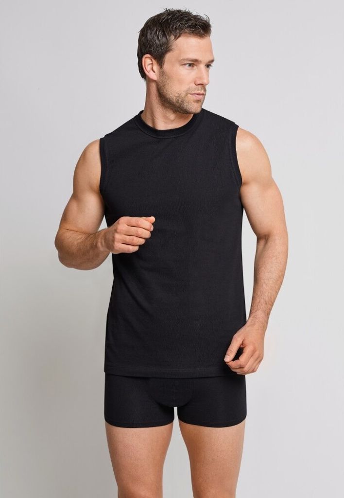 Schiesser Herren 2PACK Shirt 0/0 schwarz M Produktbild 