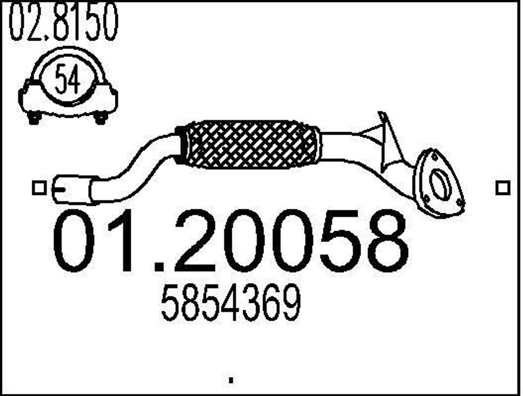 MTS Abgasrohr Auspuffrohr für OPEL Corsa D Schrägheck (S07) Vorne 01.20058