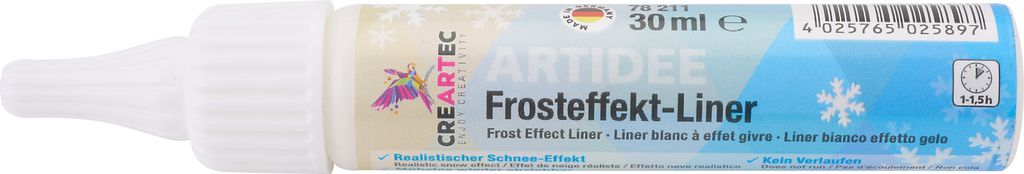 CREARTEC Frosteffekt Liner 30 ml für kreative Glas und Keramikgestaltung