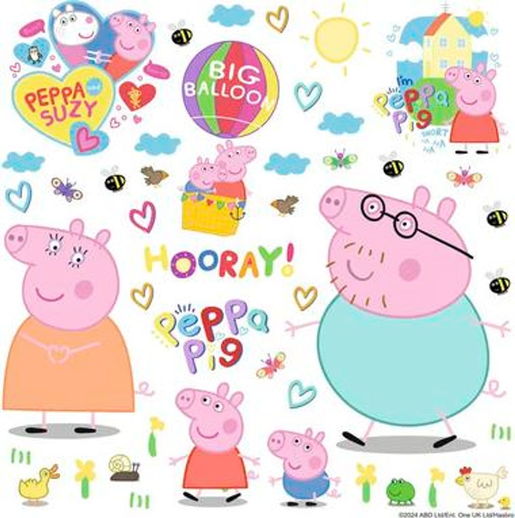Samolepka Peppa Pig 30x30cm Obrázek produktu 
