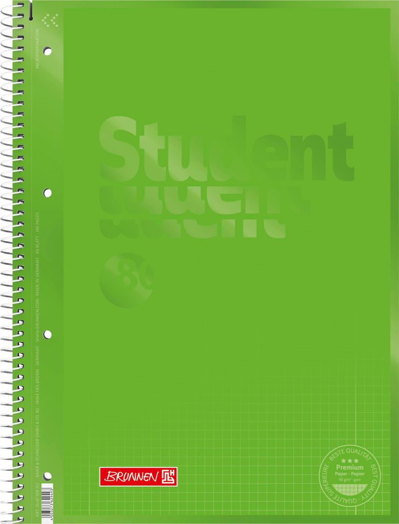 BRUNNEN 1067928152 Collegeblock Student Premium Colour Code Immagine del prodotto 