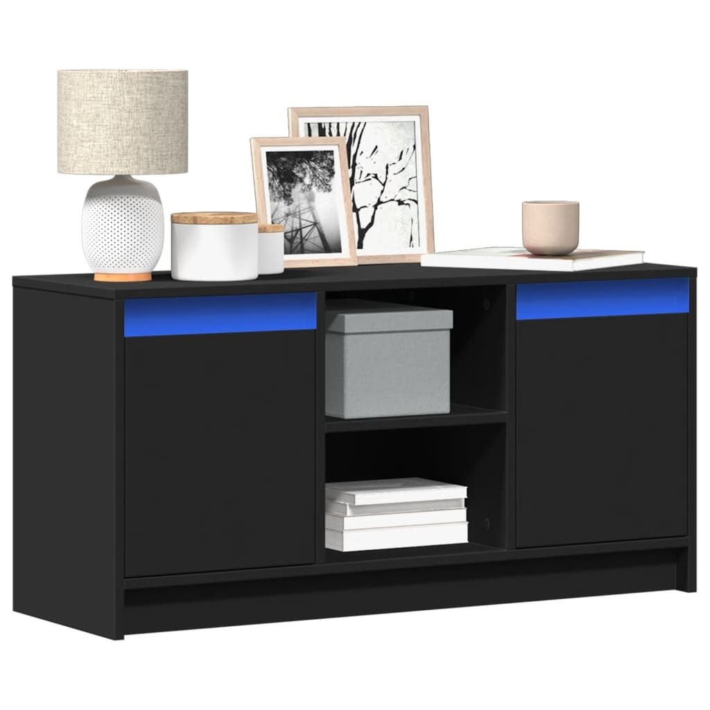 Maison Exclusive - TV-Schrank mit LED-Beleuchtung Schwarz 100x34x50 cm