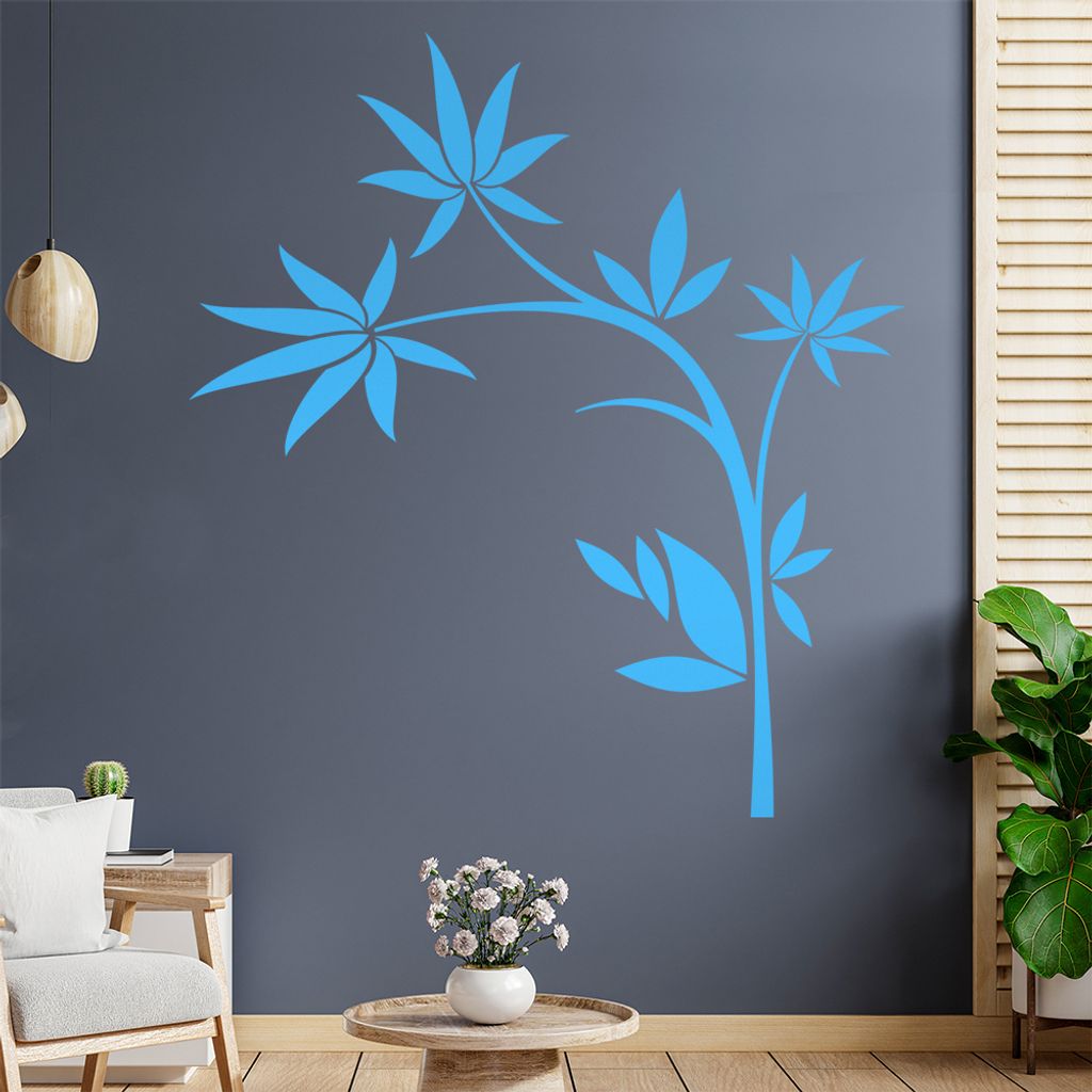 Ast - Vögel - Sterne Wandtattoo in 6 Größen - Wandaufkleber Wall Sticker - Dekoration, Küche, Wohnzimmer, Schlafzimmer, Badezimmer