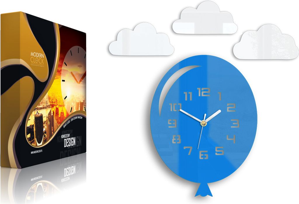 ModernClock, wanduhr, Wanduhr für Kinder, baloon, Silent Wanduhr, 30cm