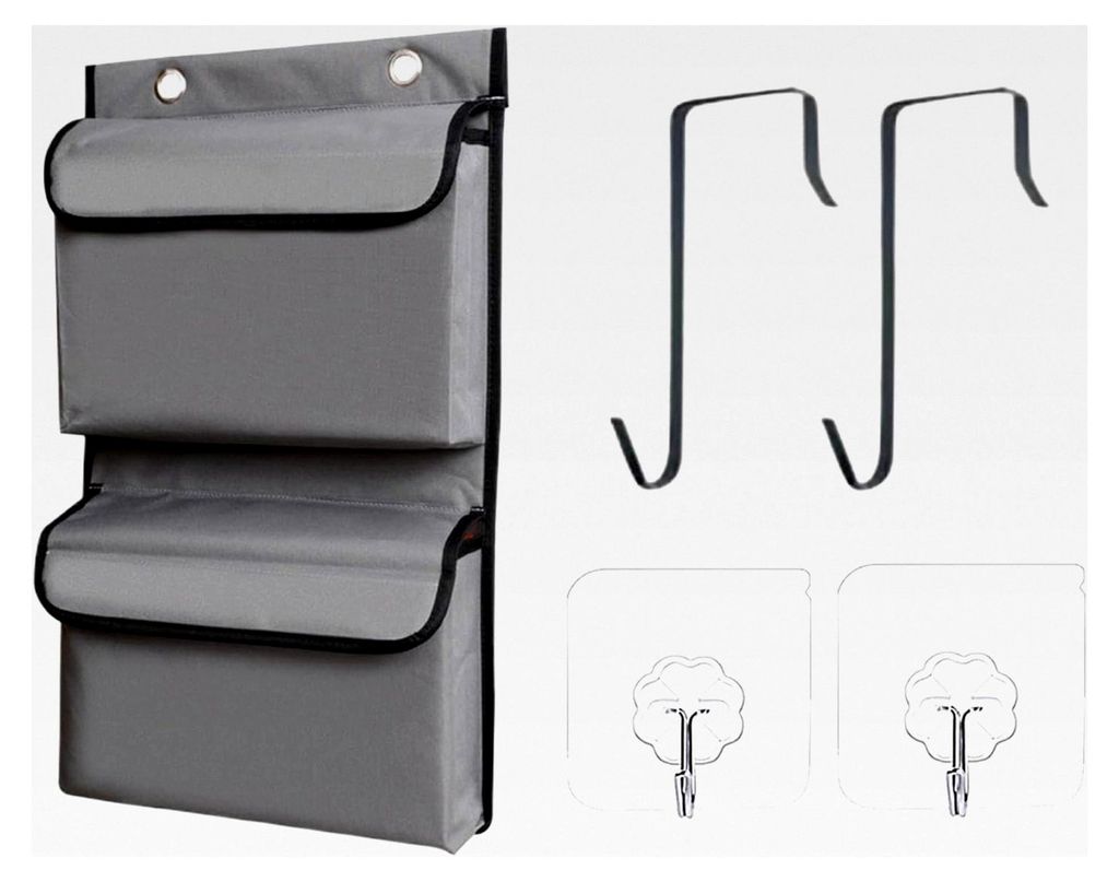 Tür-Organizer zum Aufhängen, Aufbewahrung hinter der Tür, Wandmontierter vertikaler Halter für Schlafzimmer, Wäsche, Küche, Kleiderschrank, K...