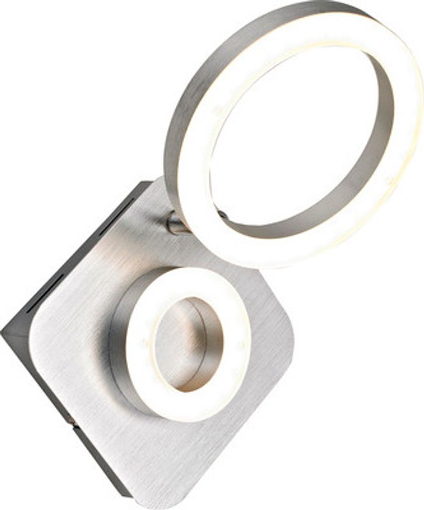 FLAIR LED Deckenleuchte 11W 360/685 lm 3000 K 14x14 cm Adhara chrom