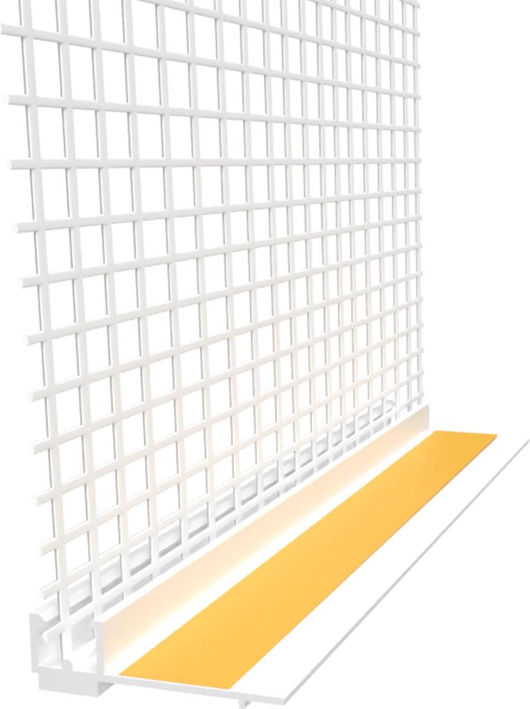 Anputzleiste 6mm mit Gewebe 2,4m Apuleiste Kantenschutz Fensteranschluss Putzanschluss