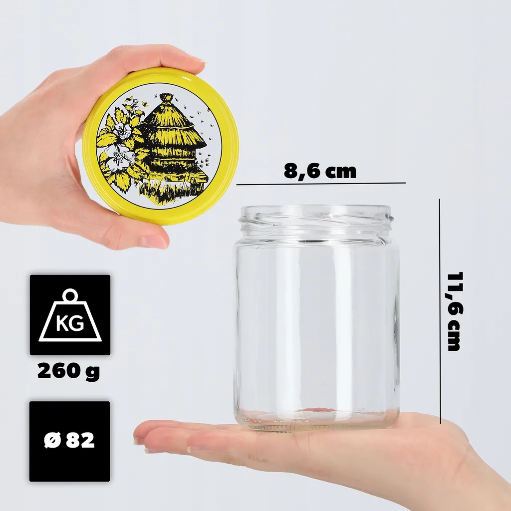Megusta!® Set Di 6 Barattoli Per Conserve 480 Ml - Coperchi Argento - Perfetti Per Marmellata, Miele, Sottaceti, Riso, Caffè E Regali Fai Da Te