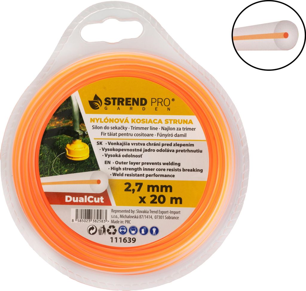 Trimmerfaden DualCut DBR 2,7 mm, L-20 m, rund