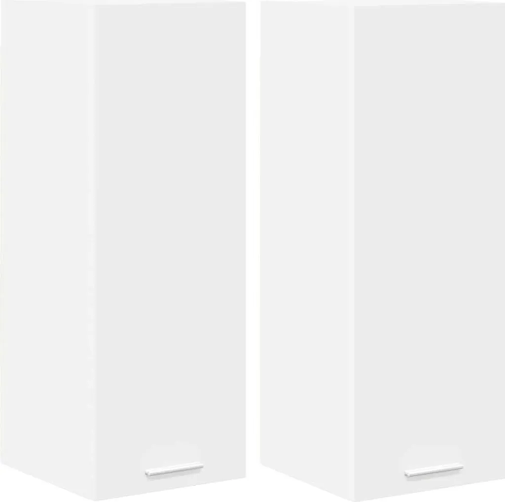 SYFAX™ Set 2 Pensili Professionali Bianchi 30x31x80cm Legno Multistrato