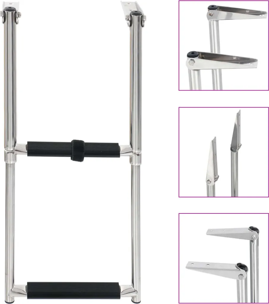 Échelle inox 2 marches : solution antidérapante contre les glissades