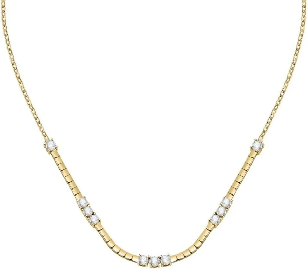 Collier doré Scintille SAQF23 orné de zircones haute brillance clairs
