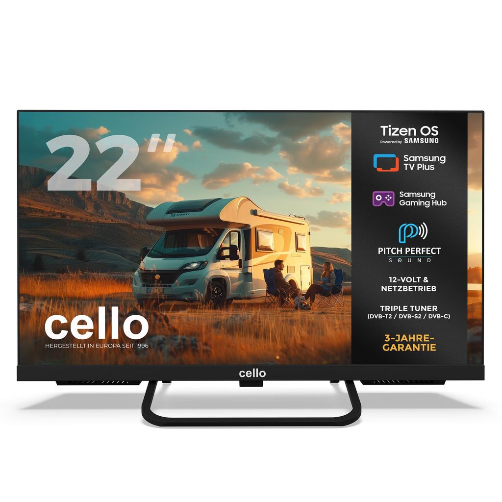 Téléviseur LED de camping Cello 22 pouces « Smart » avec Image du produit 