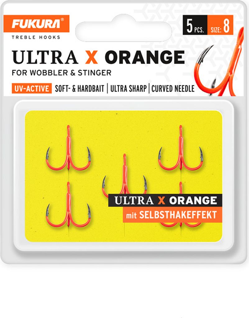 Lieblingsköder Fukura Ultra X Drillinge (orange)