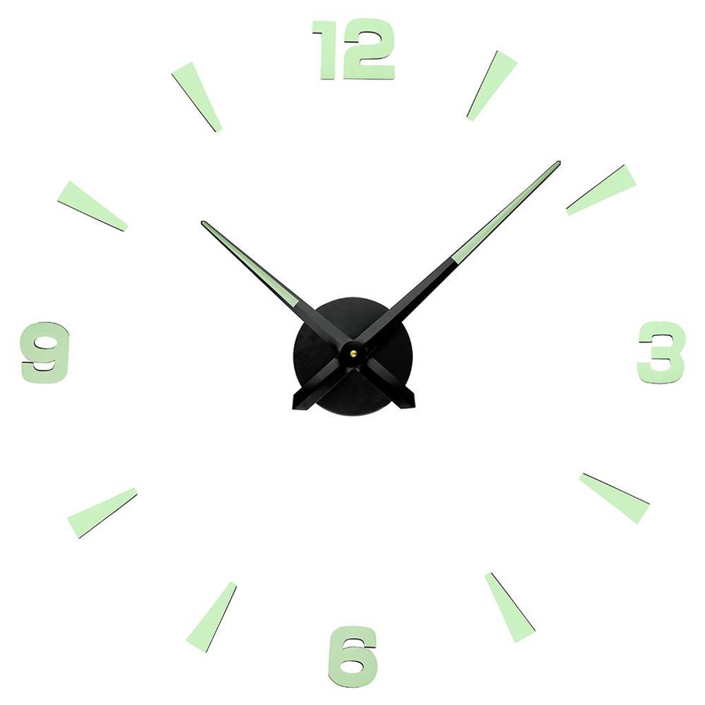 MPM-Quality Wanduhr Luminiferous II rund Ø 1200 mm Kunststoff Grün/Schwarz
